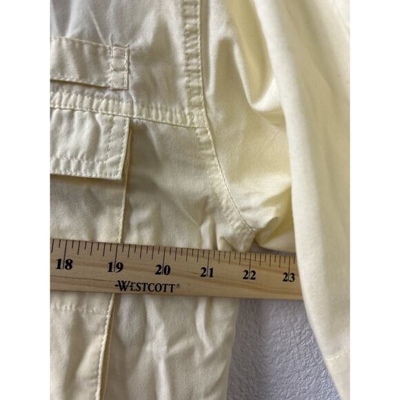 Rugged Earth Men Sz L Yellow Button Down Vented Fishing Shirt Caped Lightweight - Picture 5 of 13